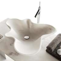 Custom size countertop hand wash natural stone marble basin